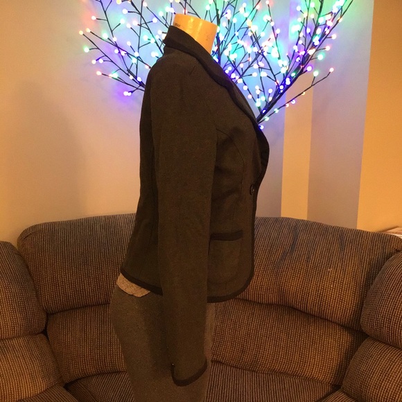 🧥 RW&CO Grey/Black Short Fitted Blazer Size M - Picture 3 of 11